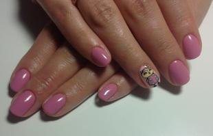 Рисунки совы на ногтях, розовый маникюр с совой