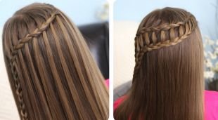 Праздничные прически для девочек на длинные волосы, прическа с одной и двумя косами на выпускной
